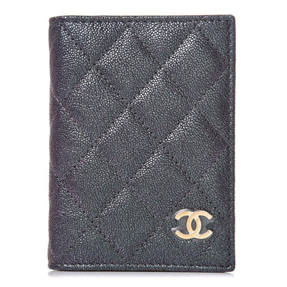 Chanel Iridescent Caviar Quilted Card Holder Wallet Black 1 of 8