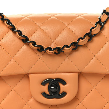 Chanel Lambskin Quilted Mini Rectangular Flap Orange 8 of 14