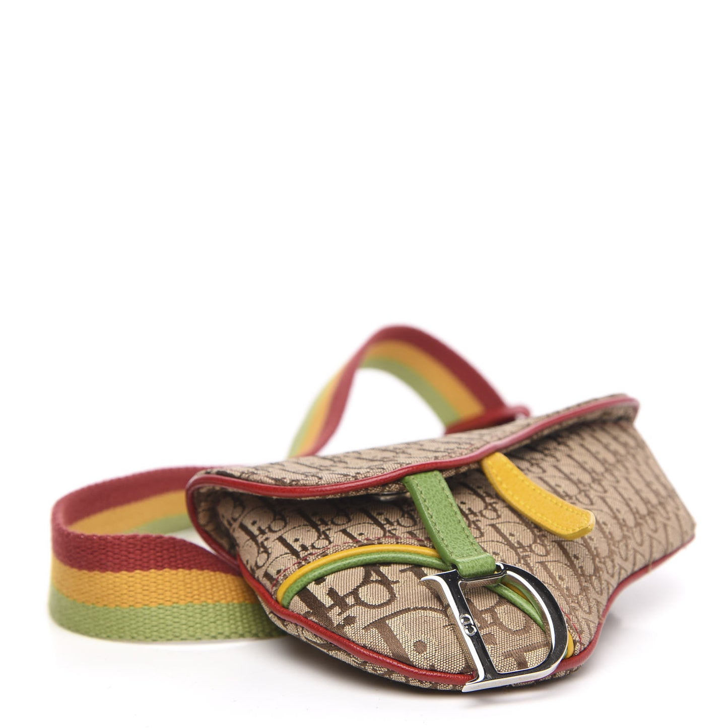 Monogram Rasta Saddle Belt Bag Beige