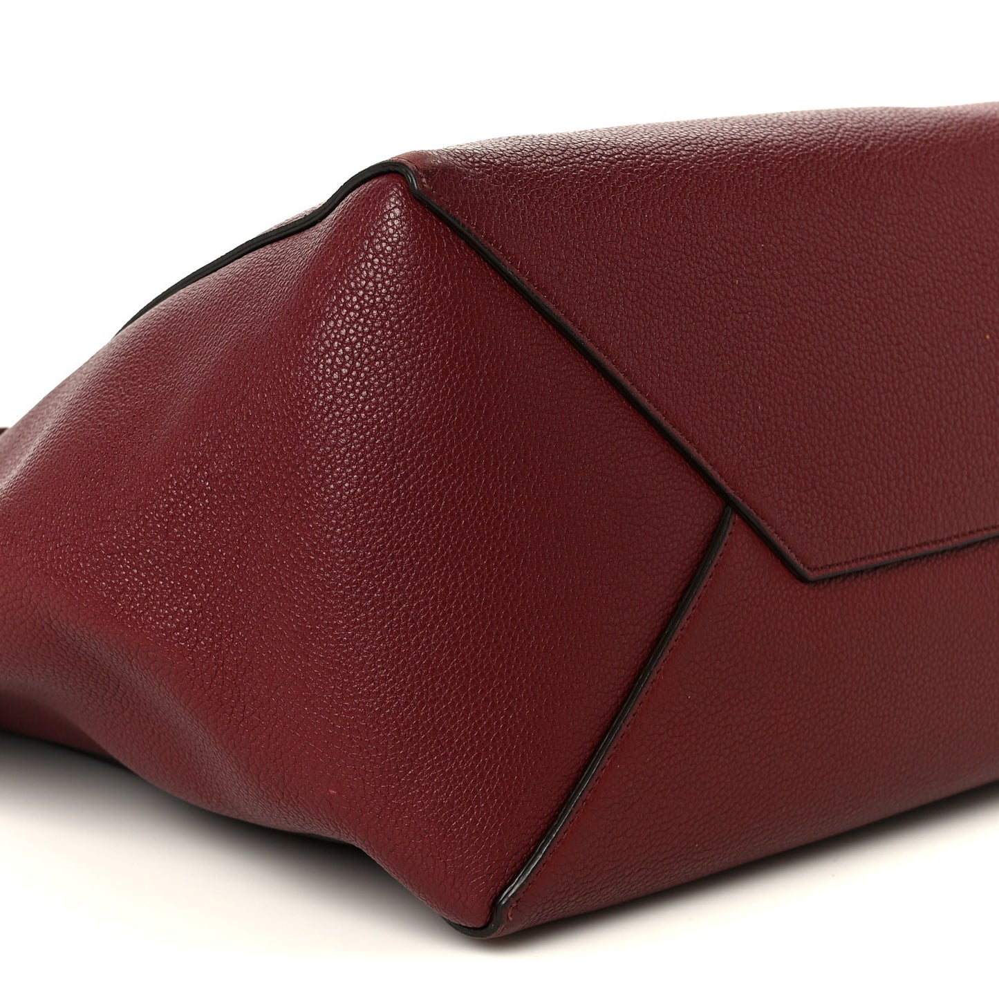 Soft Grained Calfskin Small Belt Cabas Phantom Light Burgundy