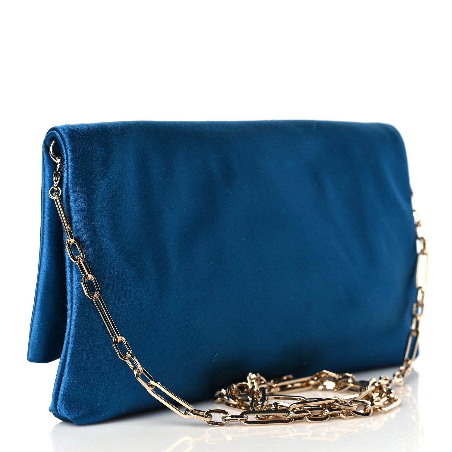 Jimmy Choo Satin Crystal Titania Clutch Blue 2 of 8