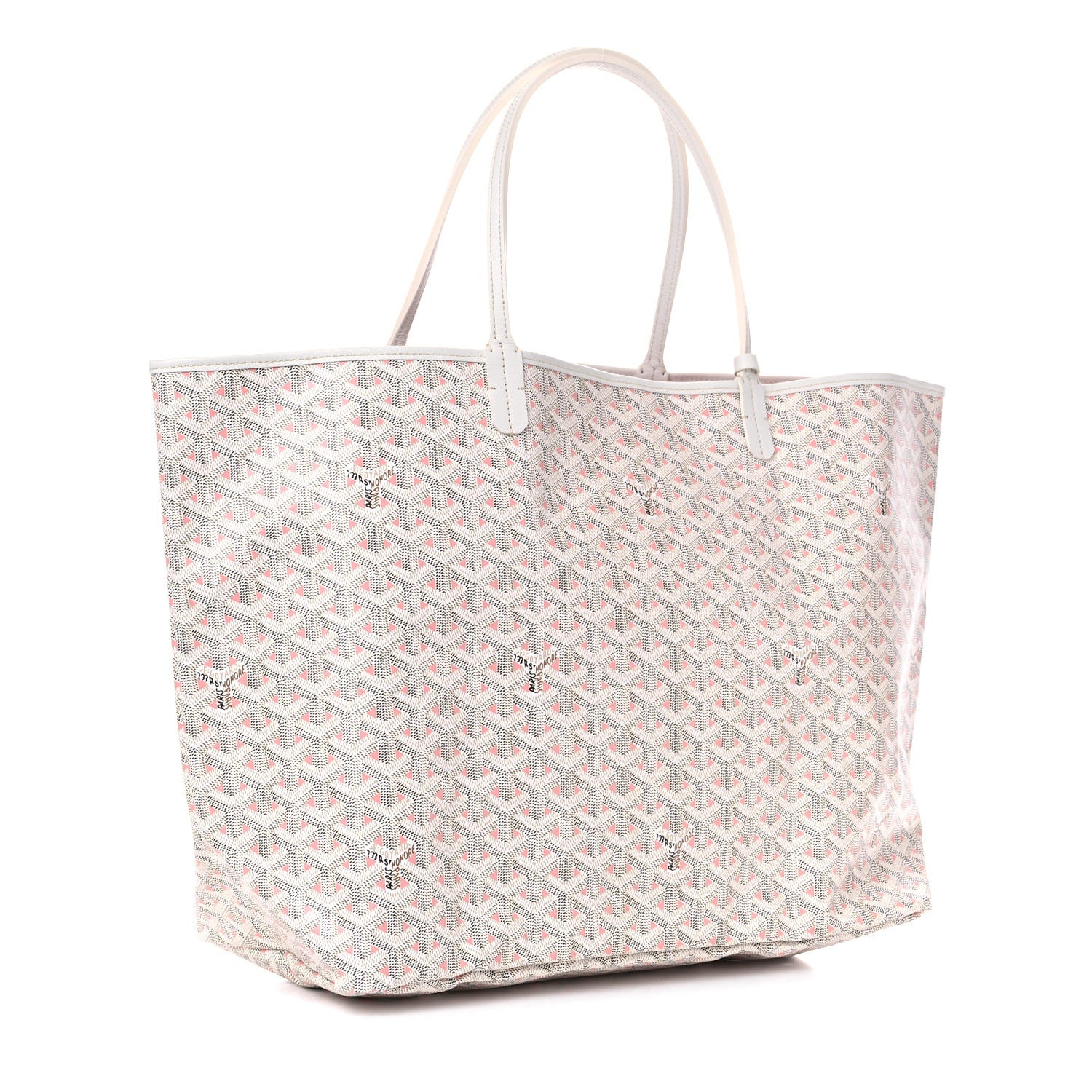 Goyard Goyardine Saint Louis Claire Voie GM White Pink 4 of 12