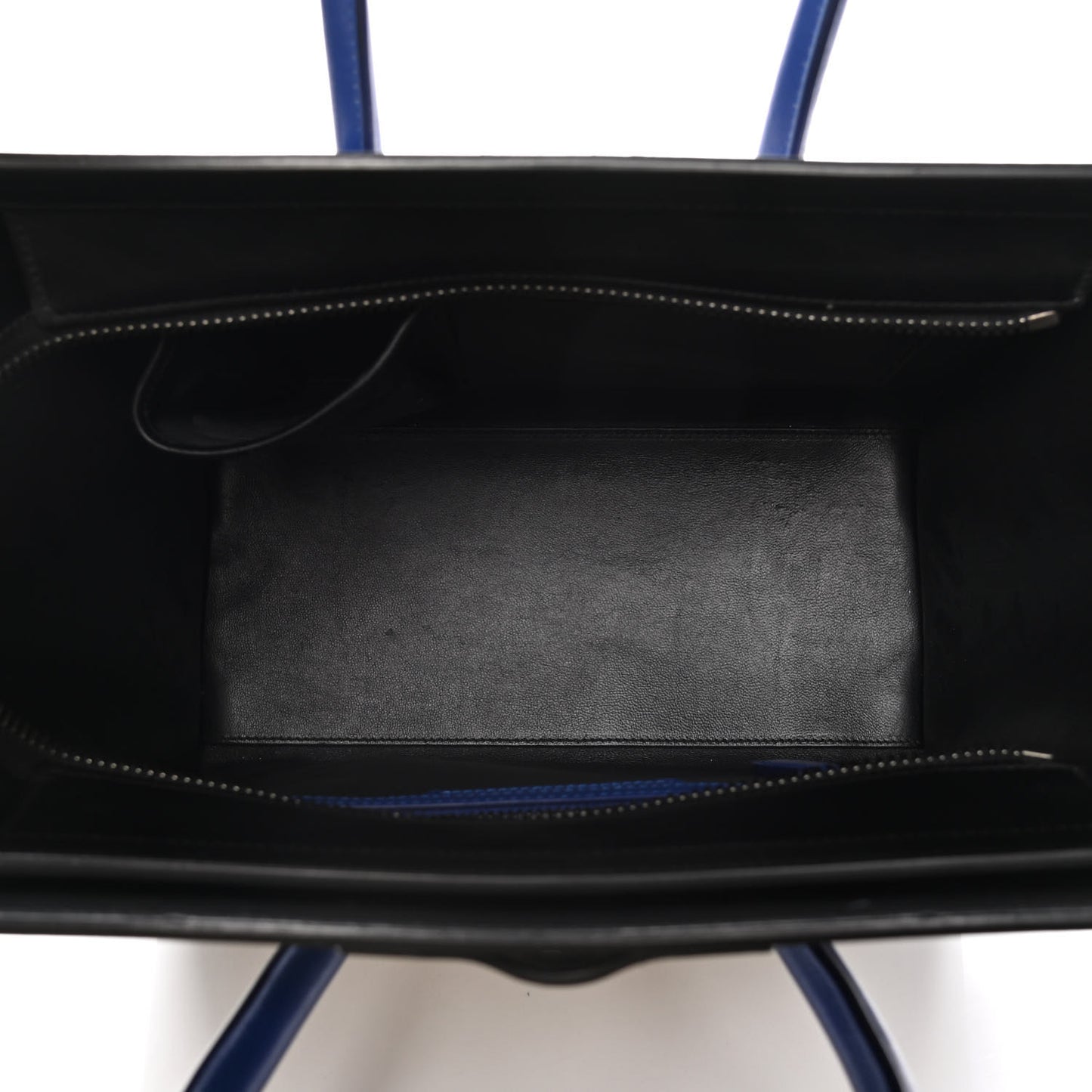 Canvas Smooth Calfskin Nano Tri-Color Luggage Natural Blue