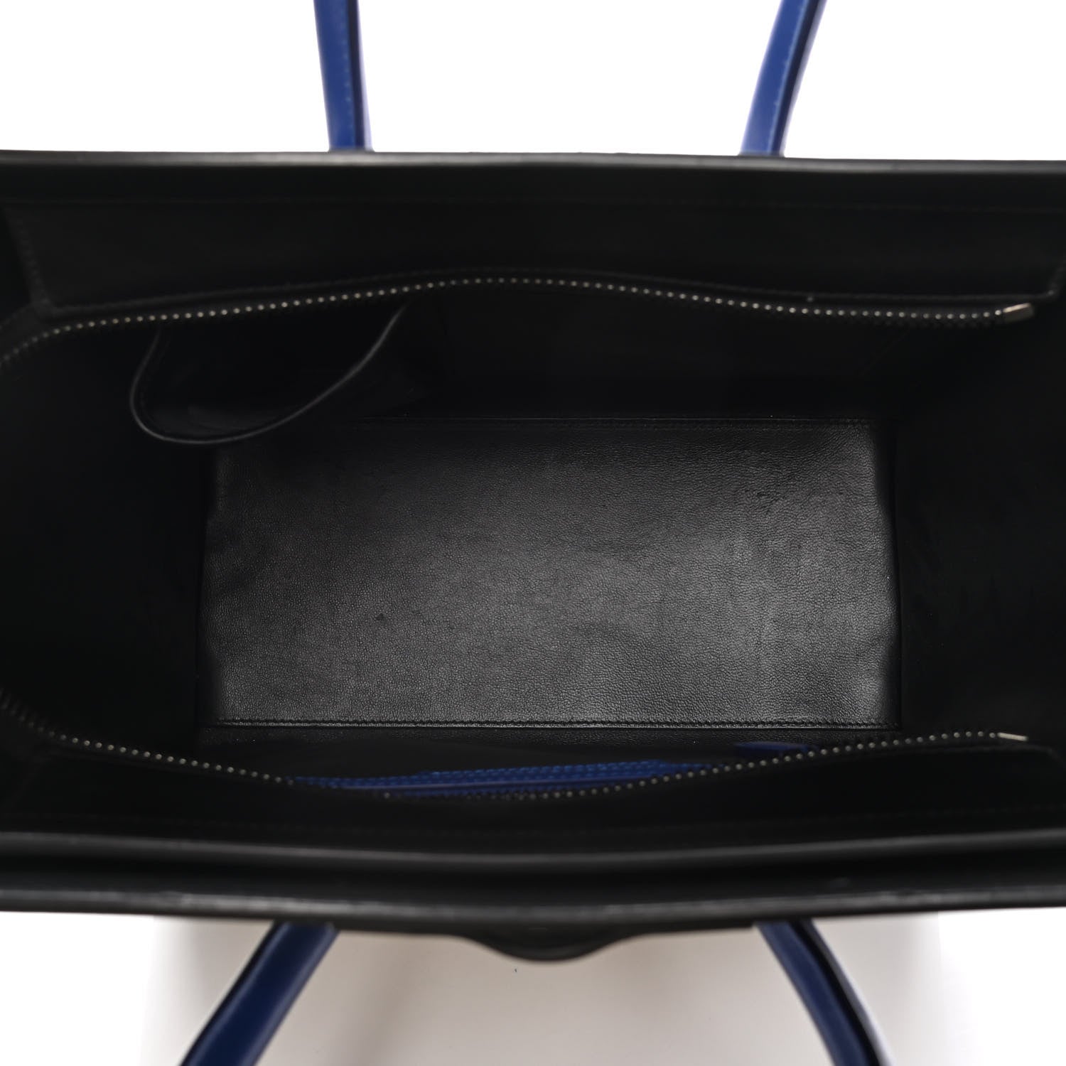 Celine Canvas Smooth Calfskin Nano Tri-Color Luggage Natural Blue 4 of 19