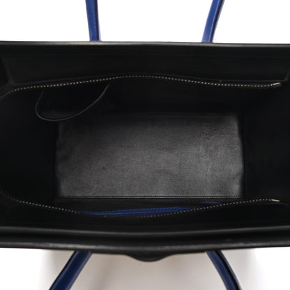 Celine Canvas Smooth Calfskin Nano Tri-Color Luggage Natural Blue 4 of 19