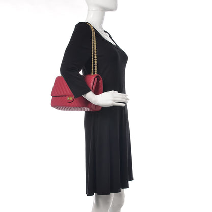 Chanel Sheepskin Chevron Quilted 2.55 Reissue 226 Flap Dark Pink 3 of 10