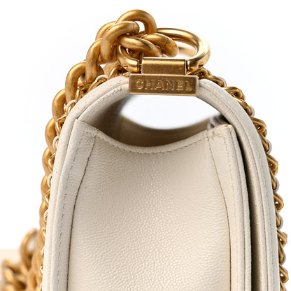 Chanel Caviar Quilted Small Chain Around Boy Flap White 12 of 13