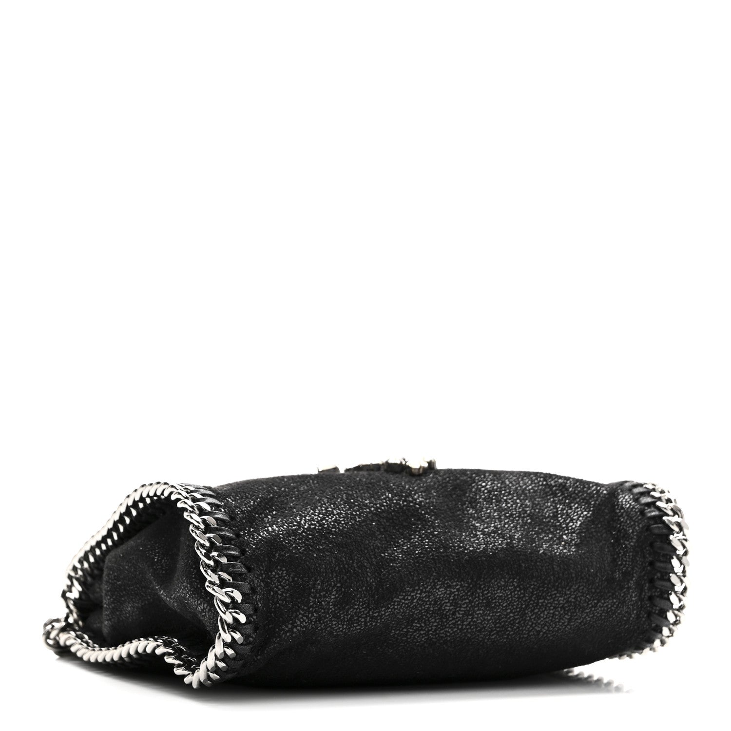 Stella McCartney Shaggy Deer Crystal Stones Heart Tiny Falabella Tote Black 4 of 9