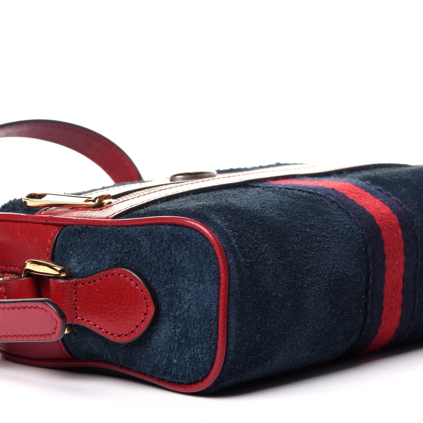 Suede Calfskin Web Mini Ophidia Shoulder Bag New Blue Romantic Cherry