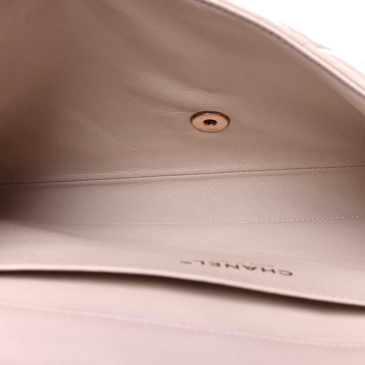 Lambskin Quilted Clutch with Chain Flap Light Pink