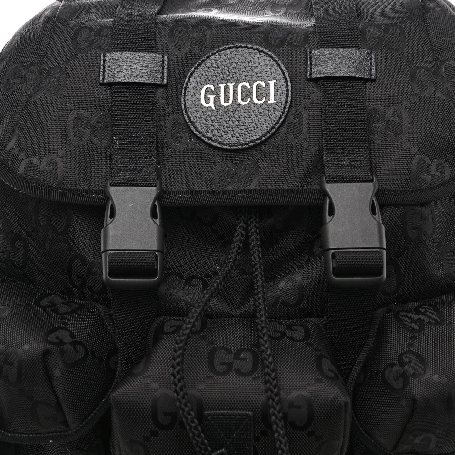 Gucci Econyl Nylon Monogram Off The Grid Utility Pocket Backpack Black 8 of 12