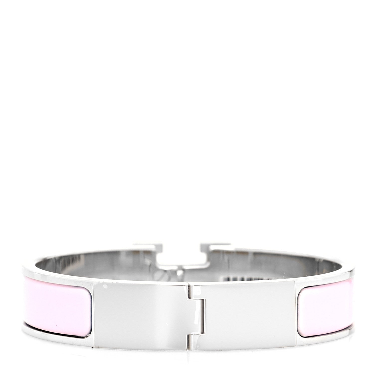 Hermes Enamel Narrow Clic Clac H Bracelet PM Rose Dragee 3 of 6
