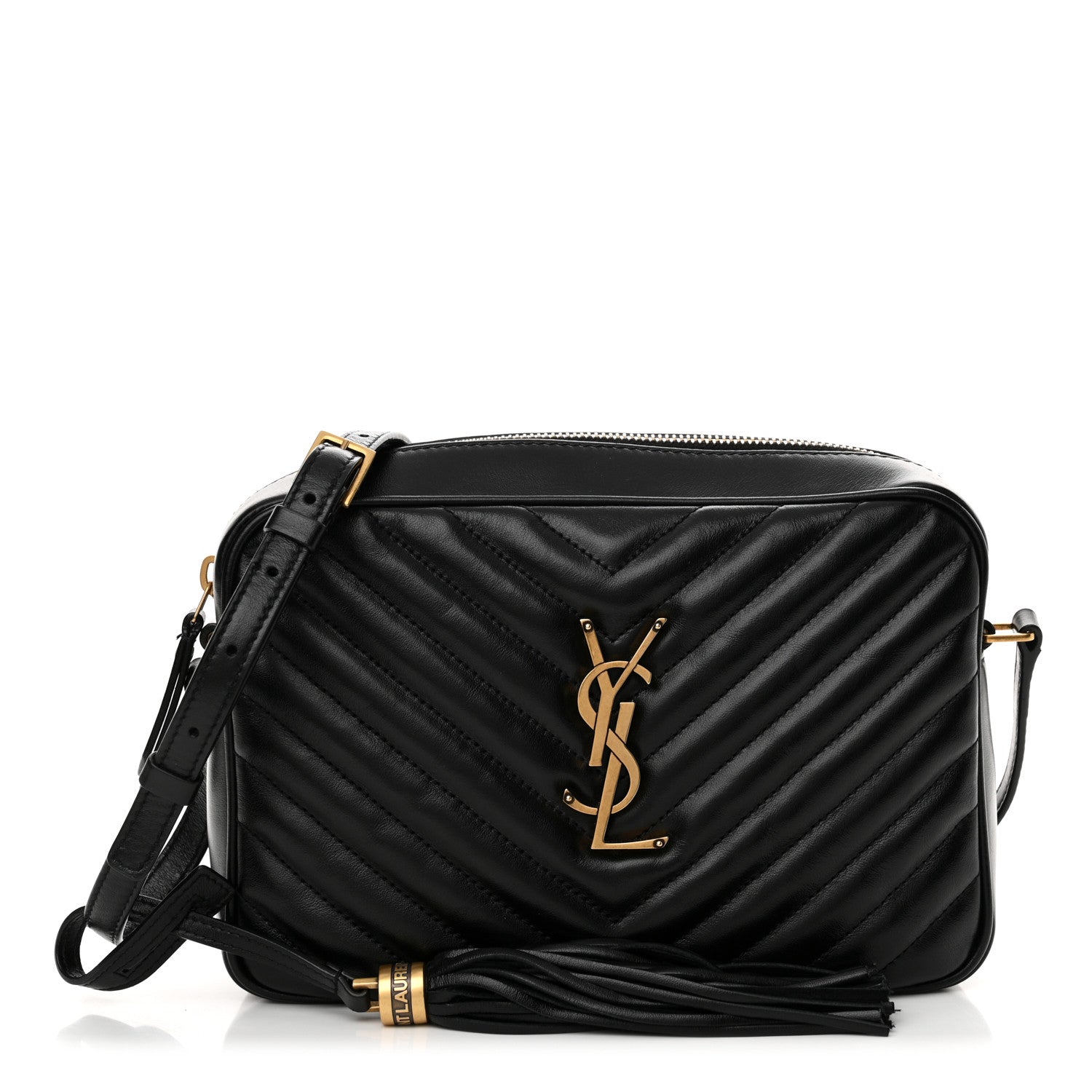 Saint Laurent Calfskin Matelasse Monogram Lou Camera Bag Black 1 of 14