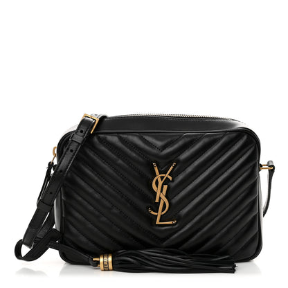 Saint Laurent Calfskin Matelasse Monogram Lou Camera Bag Black 1 of 14