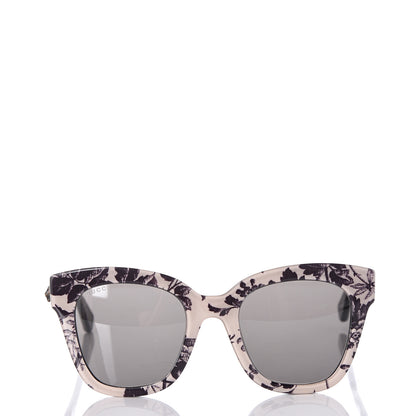 Gucci Acetate Herbarium Print Square Frame Sunglasses GG0029S White 2 of 7