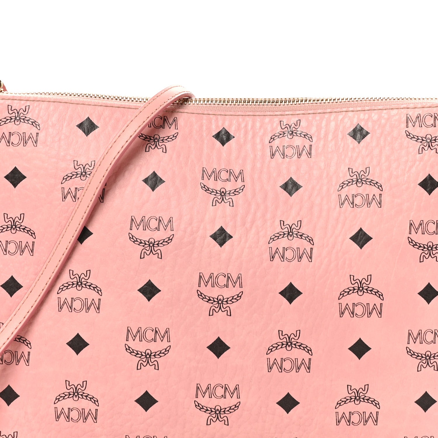 MCM Visetos Medium Crossbody Pouch Soft Pink 7 of 9