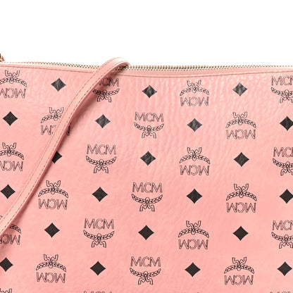 MCM Visetos Medium Crossbody Pouch Soft Pink 7 of 9
