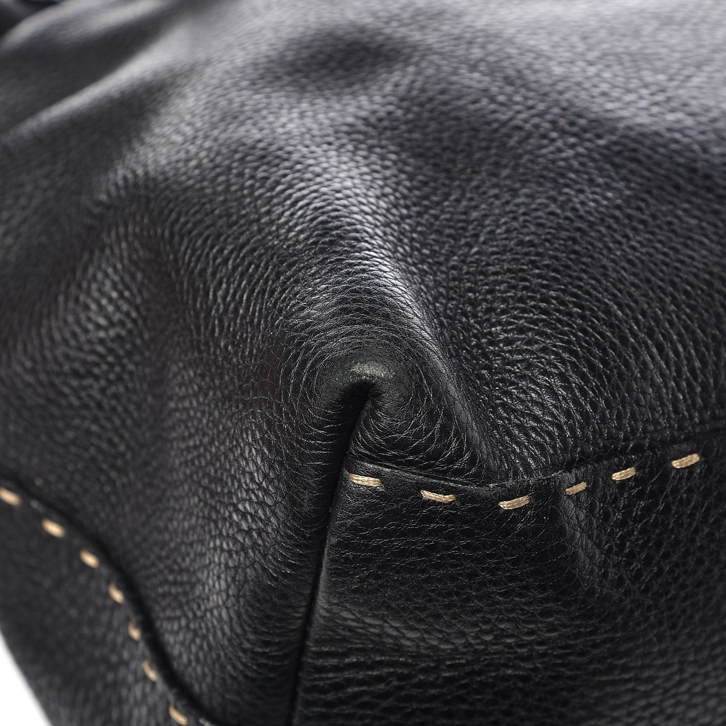 Calfskin Romano Selleria Large Villa Borghese Tote Black