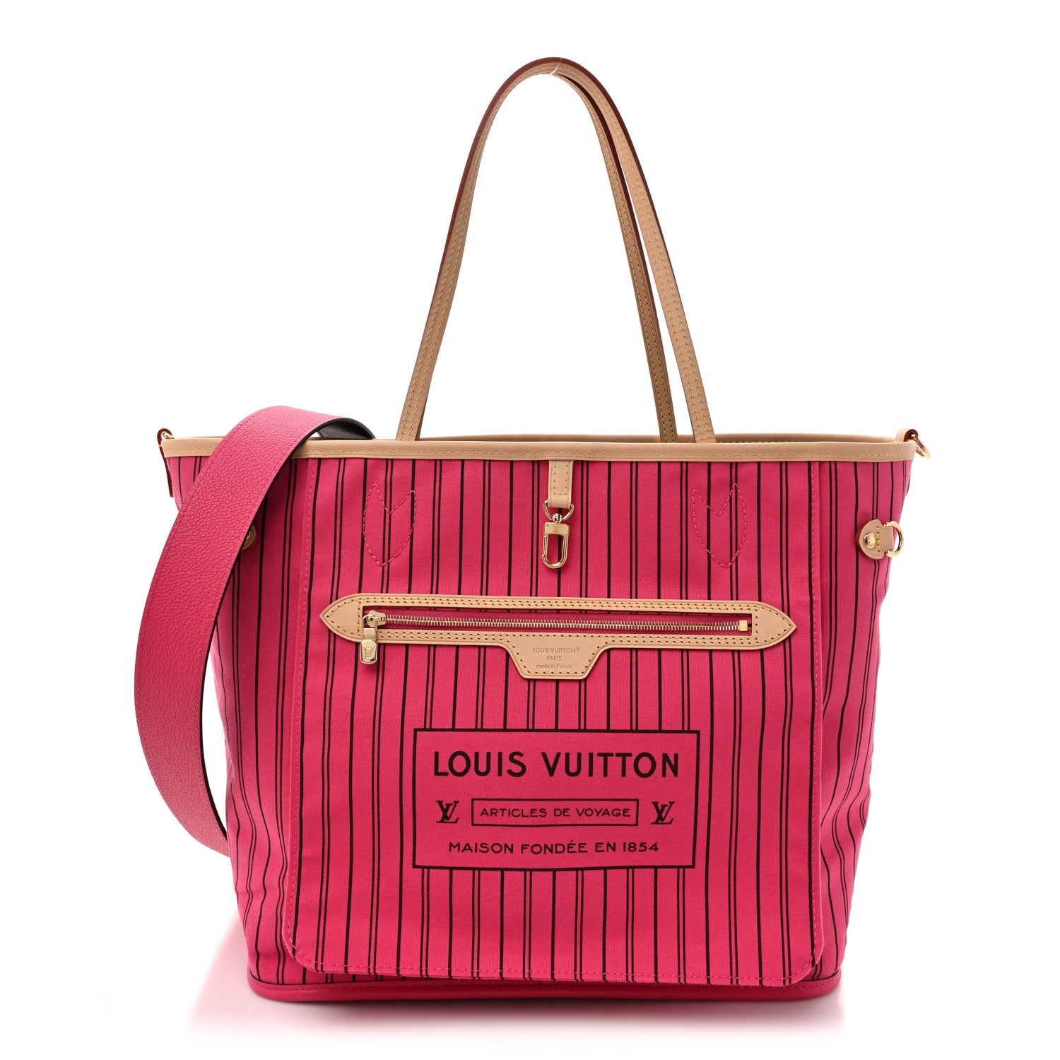 Louis Vuitton Monogram Inside Out Neverfull Bandouliere MM Rose Pondichery 3 of 14