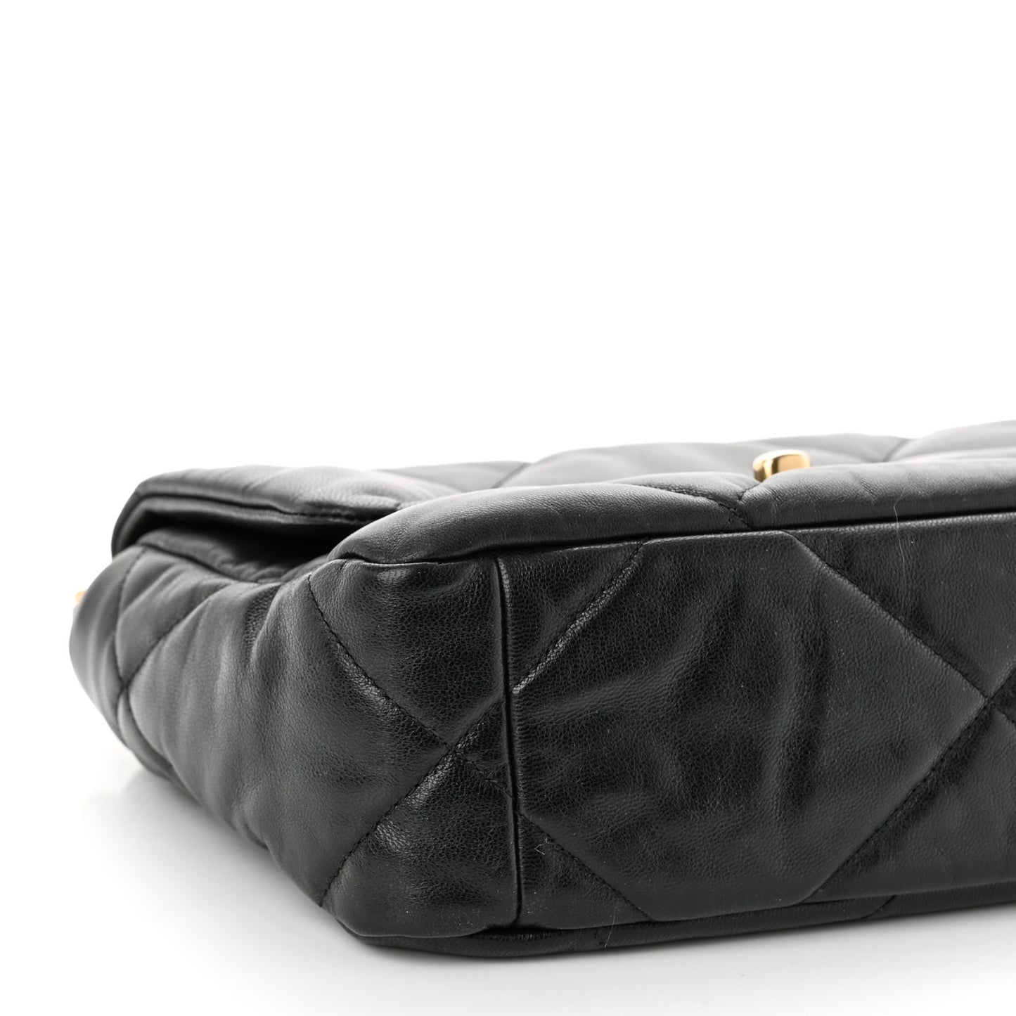 Goatskin Quilted Medium Chanel 19 Flap Black