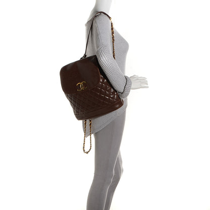 Chanel Caviar Quilted Drawstring Backpack Brown 2 of 7