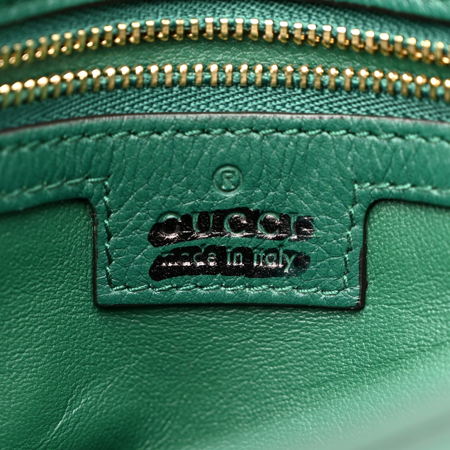 Gucci Roxy Calfskin Blondie Chain Shoulder Flap Bag Emerald 6 of 12