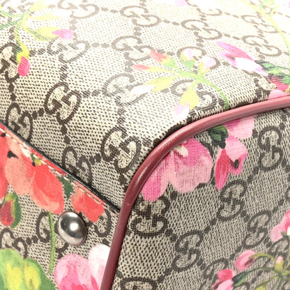 Gucci GG Supreme Monogram Blooms Medium Boston Beige Multicolor Dry Rose 11 of 11