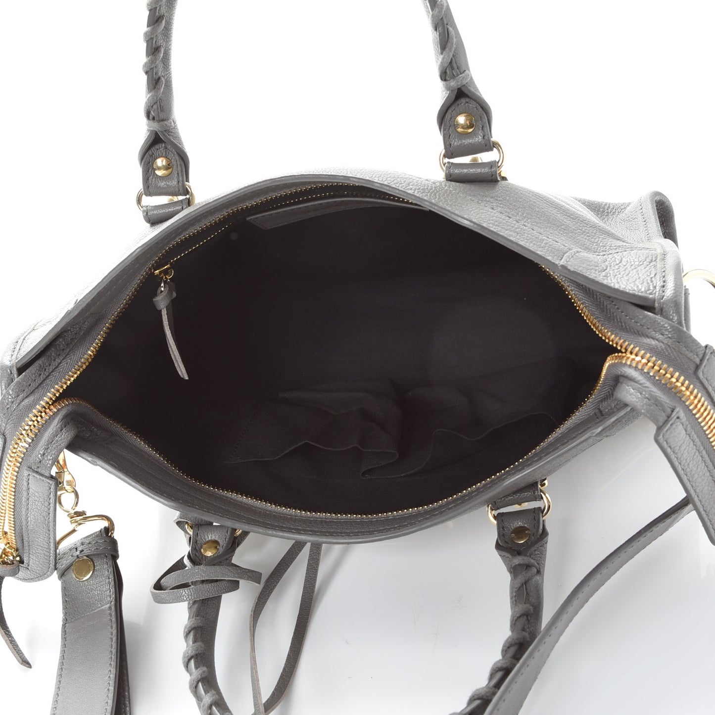 Chevre Gold Metallic Edge Hardware S City Gris Acier