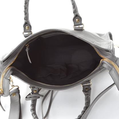 Balenciaga Chevre Gold Metallic Edge Hardware S City Gris Acier 5 of 8