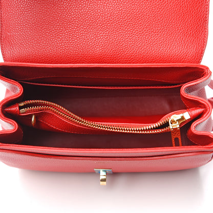 Celine Grained Calfskin Small 16 Top Handle Bag Red 4 of 9