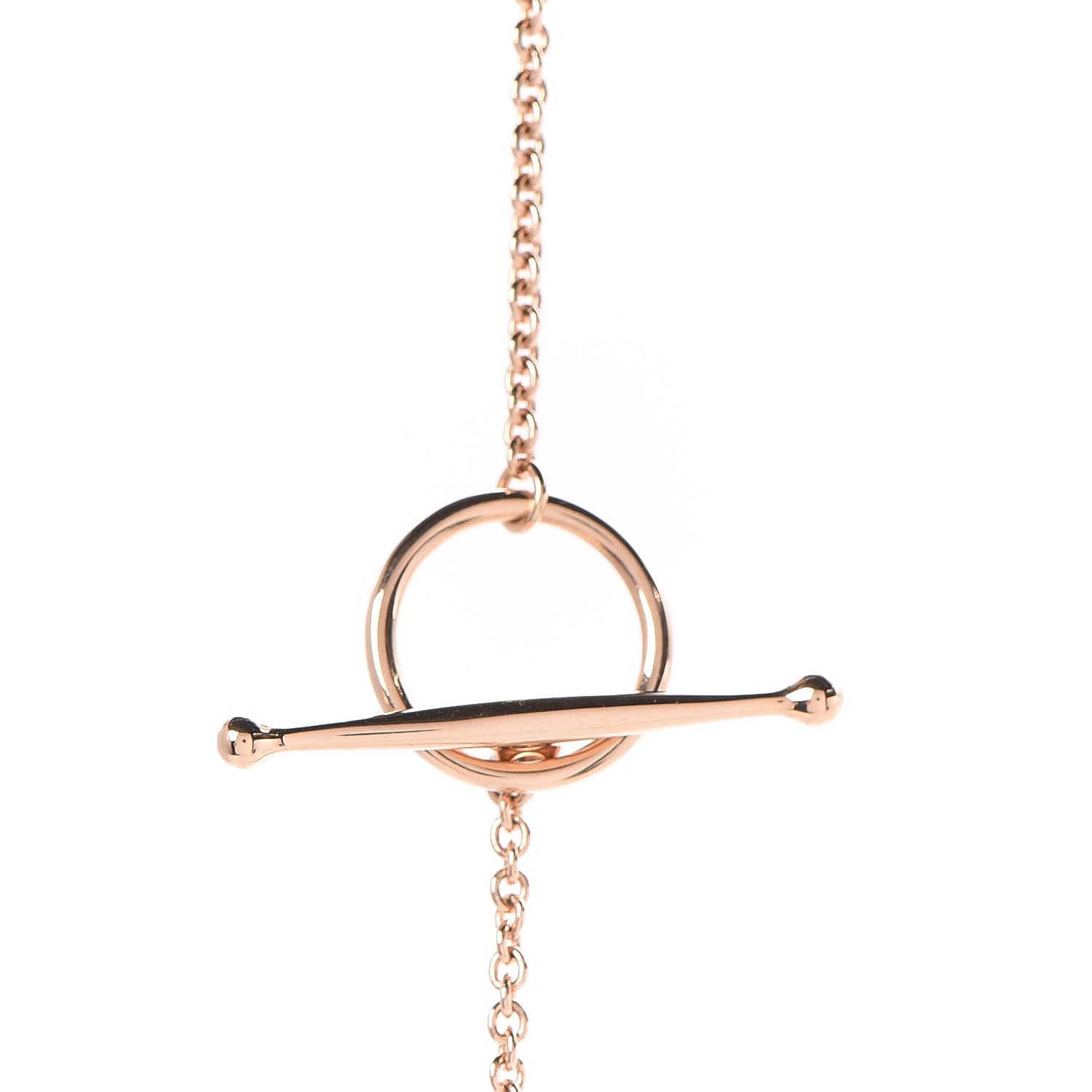 Hermes 18K Rose Gold Filet d'Or Long Necklace Small 5 of 8