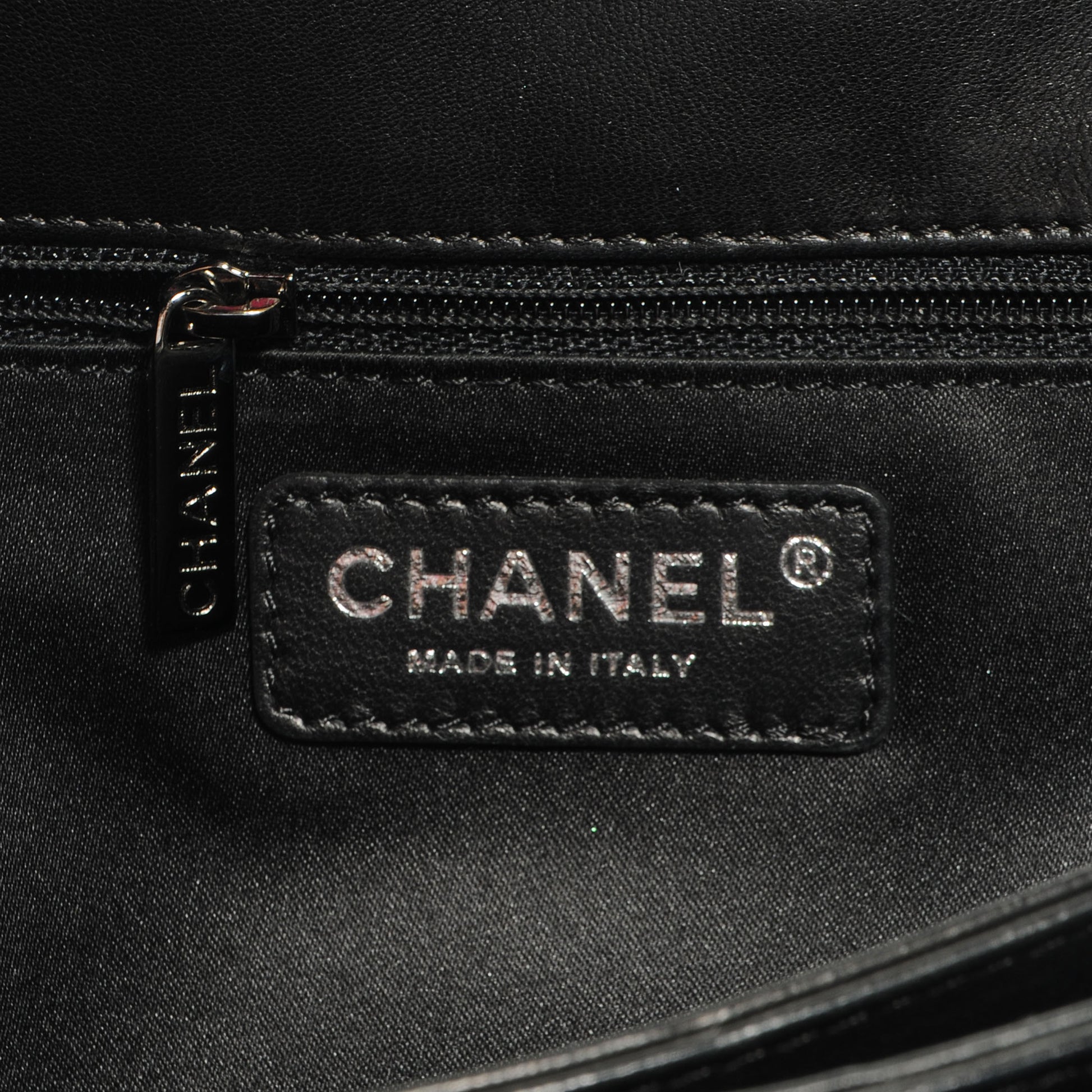 Chanel Lambskin Quilted Maxi 3 Flap Black 6 of 7