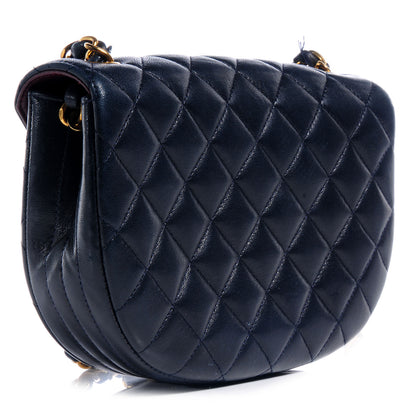 Chanel Lambskin Quilted Mini Flap Navy 3 of 9
