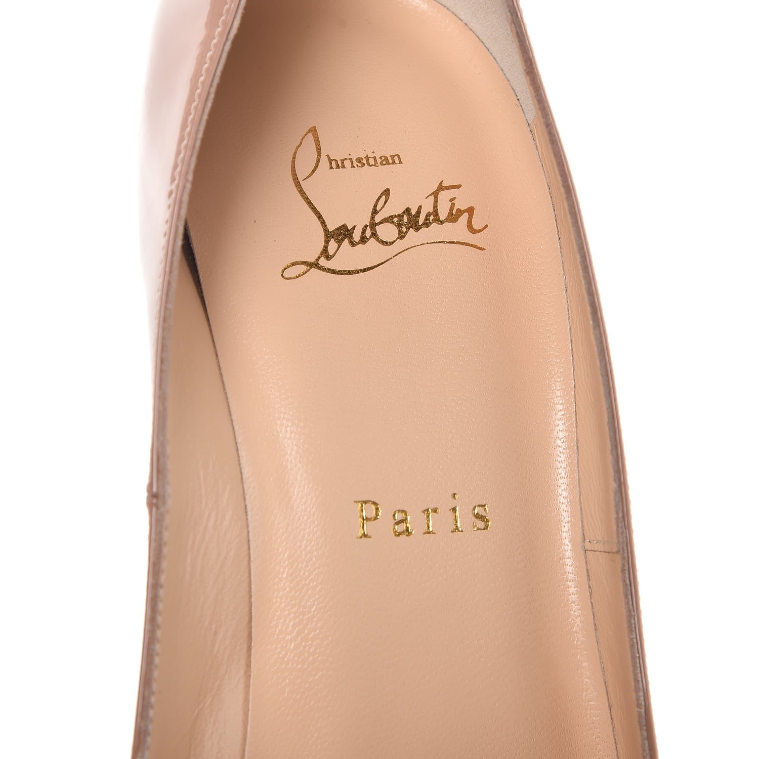 Christian Louboutin Patent New Very Prive 120 Pumps 38 Nude 7 of 7