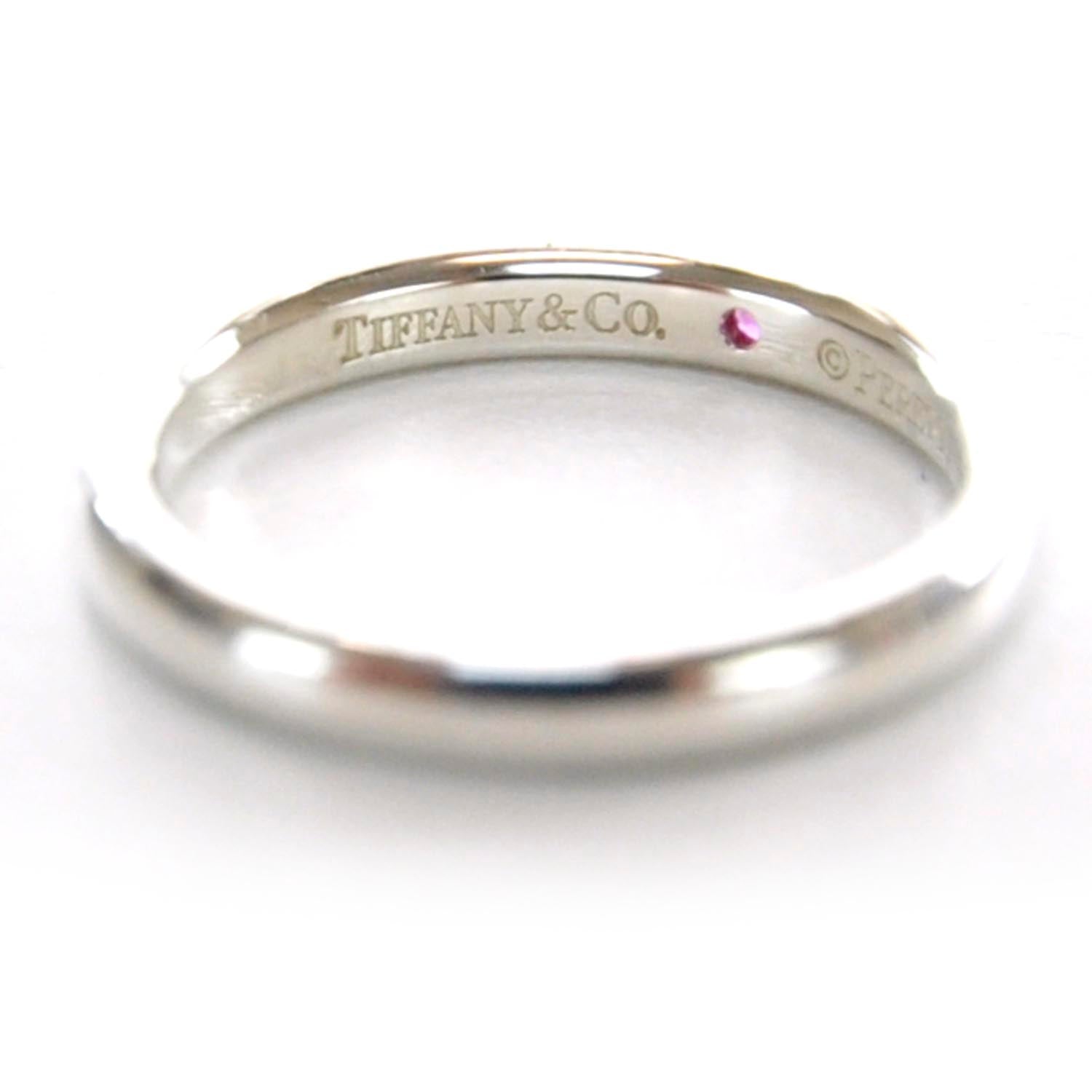 Tiffany Elsa Peretti Sterling Silver Pink Sapphire Band Ring 6 1 of 5
