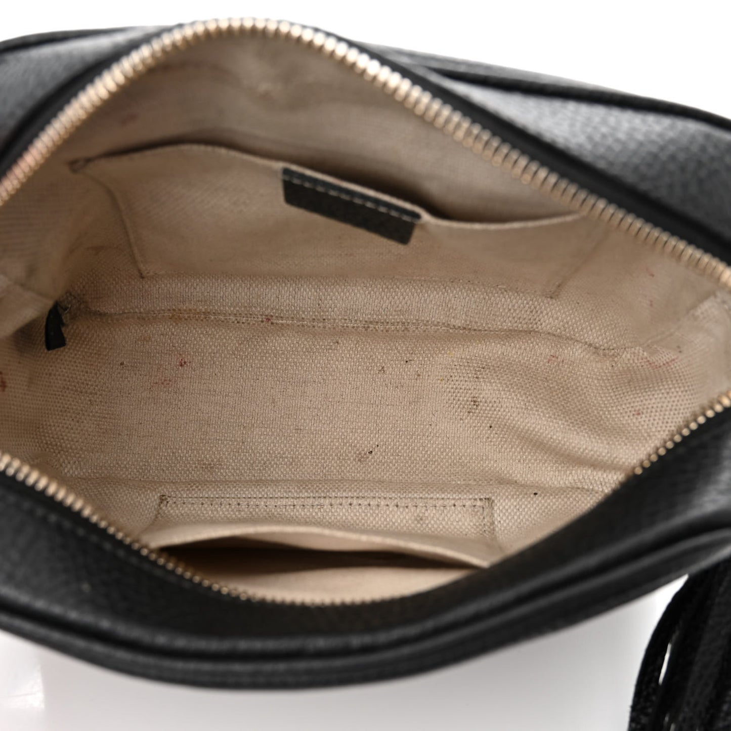 Pebbled Calfskin Small Soho Disco Bag Black