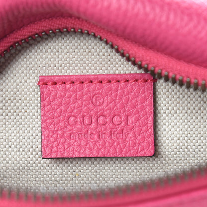 Gucci Grained Calfskin Small Logo Belt Bag Box Pink Green 5 of 10