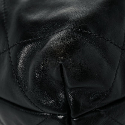 Chanel Shiny Calfskin Quilted Small Chanel 22 Black 11 of 12