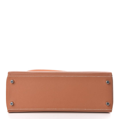 Hermes Evercolor Verso Kelly Retourne 32 Gold Rose Azalee 8 of 41
