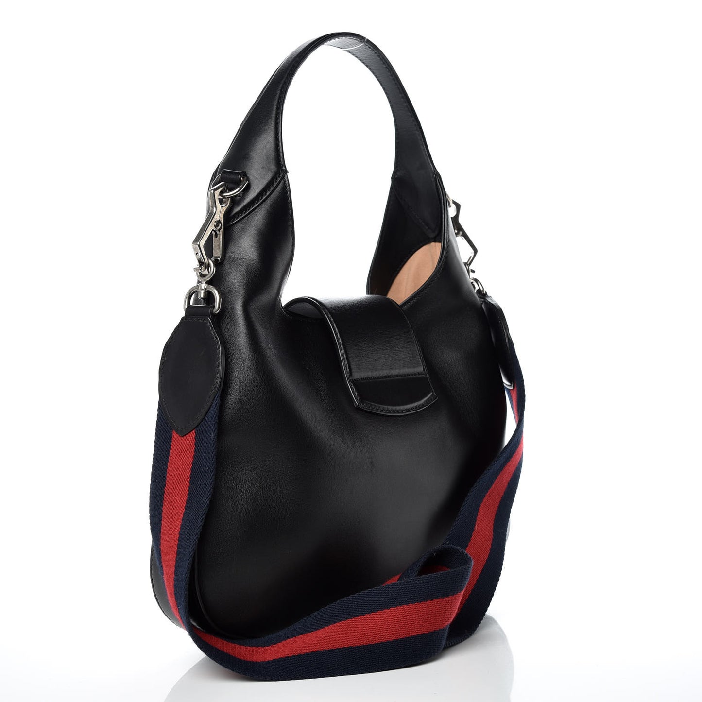 Calfskin Web Small Dionysus Hobo Black