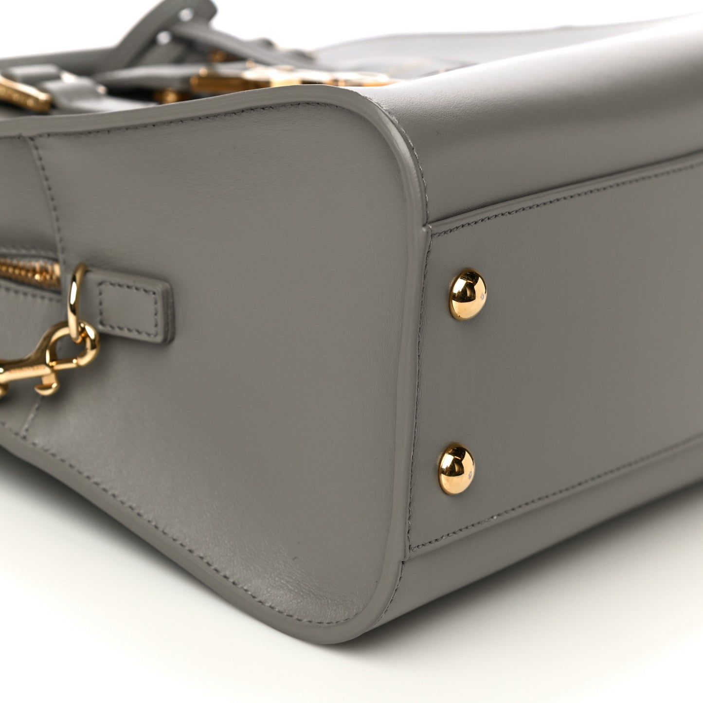 Calfskin Monogram Baby Cabas Oyster Grey