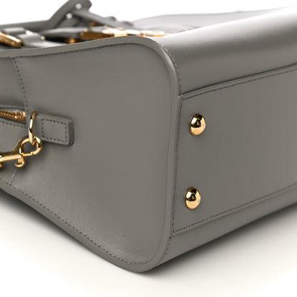 Saint Laurent Calfskin Monogram Baby Cabas Oyster Grey 8 of 10