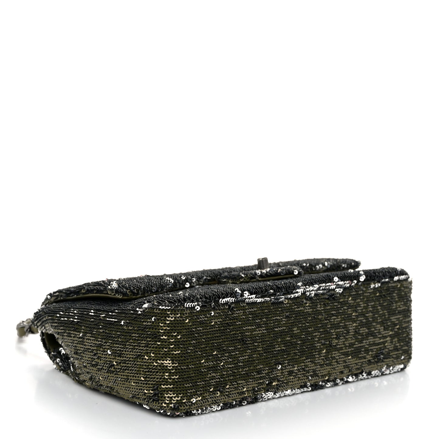Sequin Coco Cuba Medium Single Flap Khaki