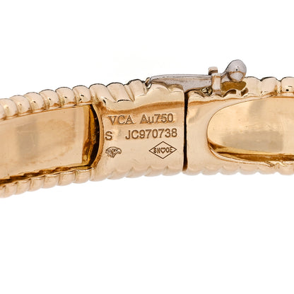 Van Cleef & Arpels 18K Yellow Gold Perlee Signature Bangle Bracelet S 3 of 3
