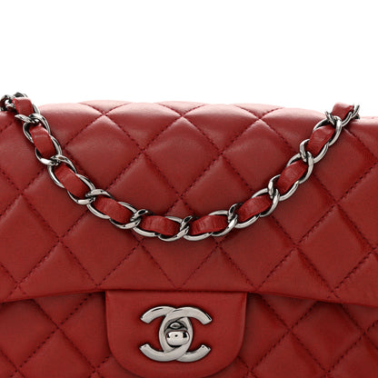 Chanel Lambskin Quilted Mini Rectangular Flap Burgundy 8 of 11
