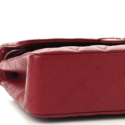 Chanel Caviar Quilted Medium Double Flap Red 9 of 10