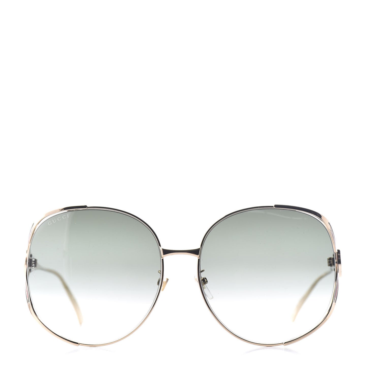 Metal Oversized Round Frame GG0225S Sunglasses Gold