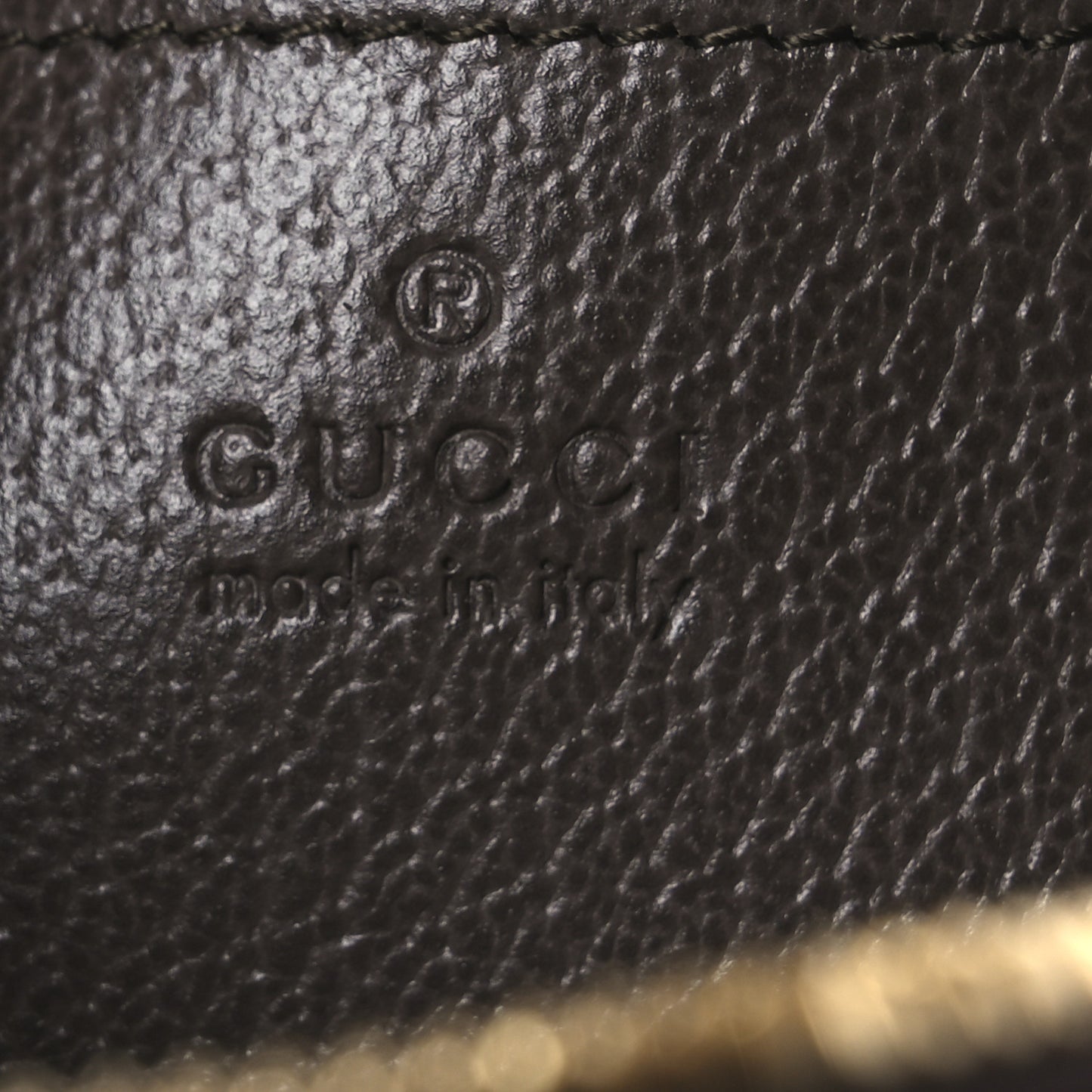 GG Supreme Monogram Textured Dollar Calfskin Web Mini Ophidia Top Handle Bag Beige Ebony New Acero