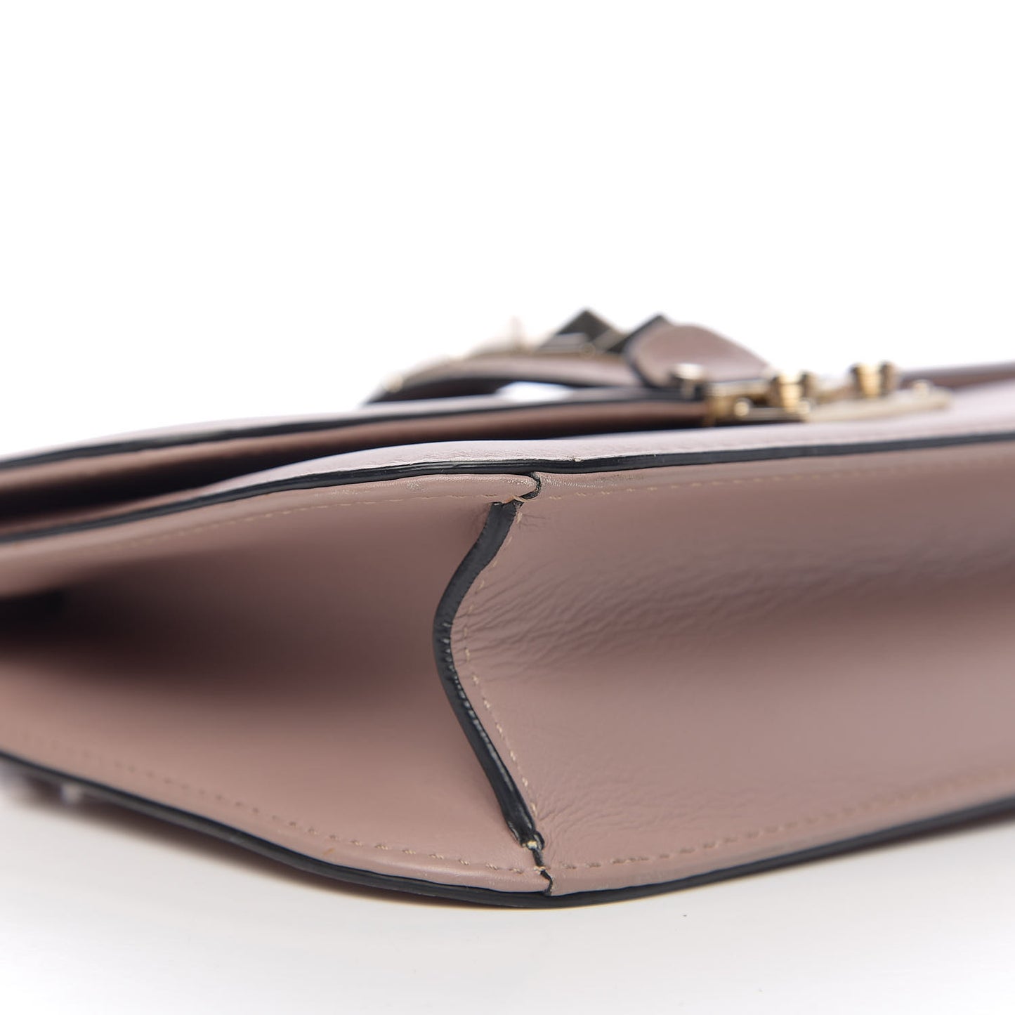 Vitello Medium Glam Lock Rockstud Flap Poudre
