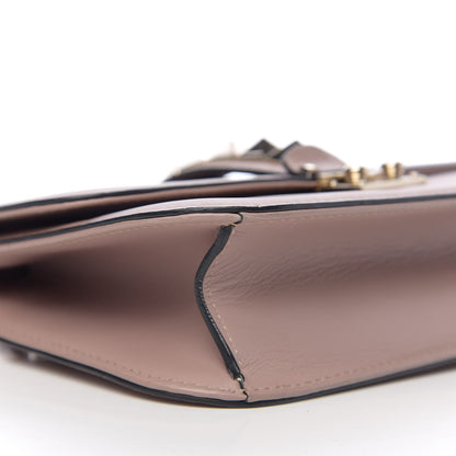 Valentino Garavani Vitello Medium Glam Lock Rockstud Flap Poudre 7 of 9